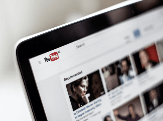 youtube website display