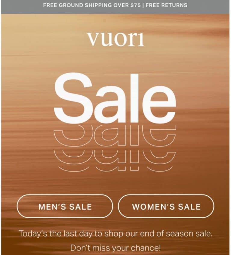 Vuori website CTR example