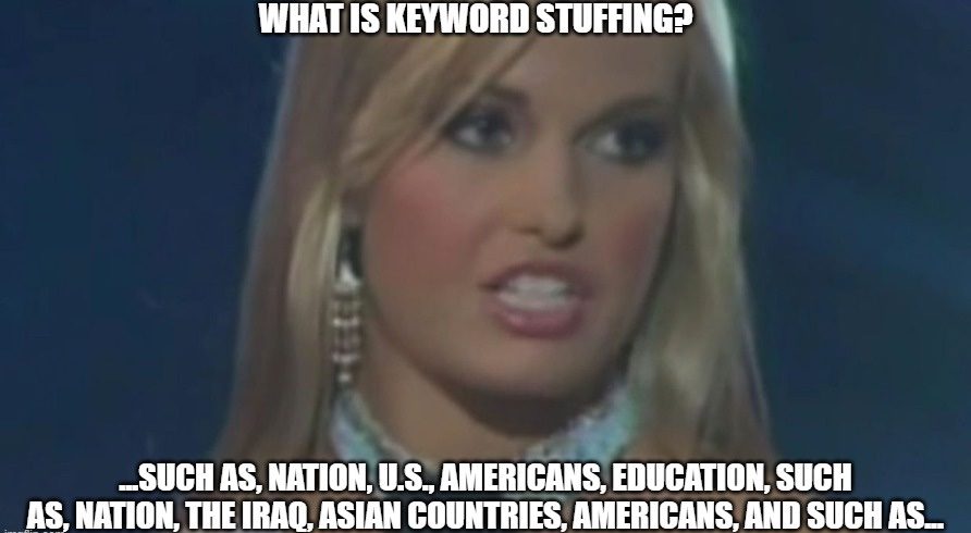 Keyword stuffing meme